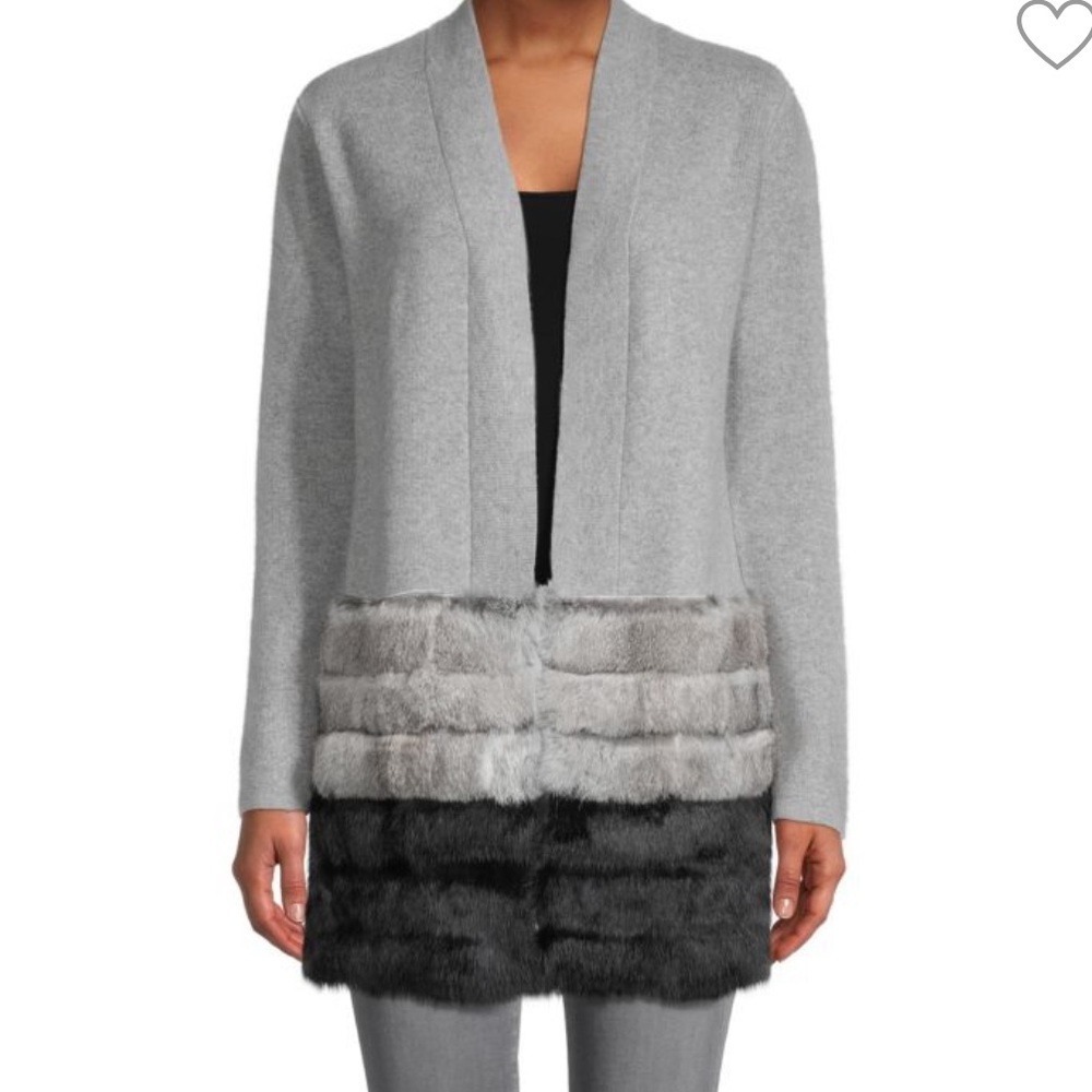 PLY Cashmere✨ Cashmere & Rabbit Fur Cardigan